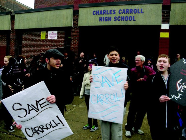 Carroll High students rally to keep their school open