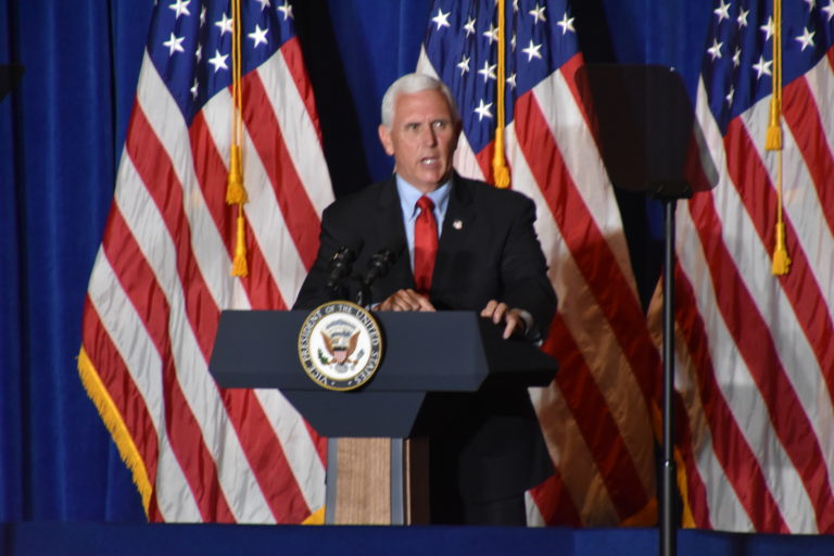 Pence delivers pro-police message at FOP