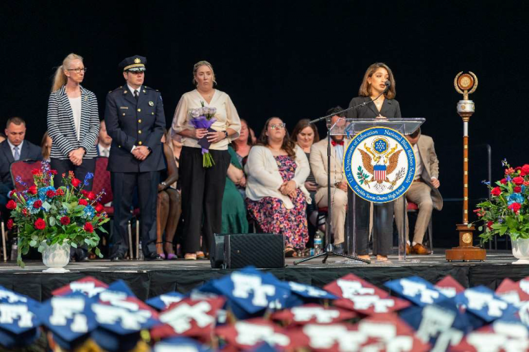 Franklin Towne Charter graduates 255; honors fallen hero