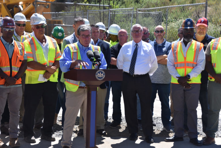 Kenney hails progress on I-95 repair